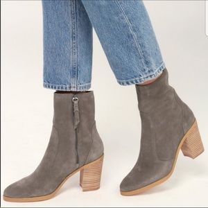 Anthropologie Splendid Roselyn II Grey Suede Boots